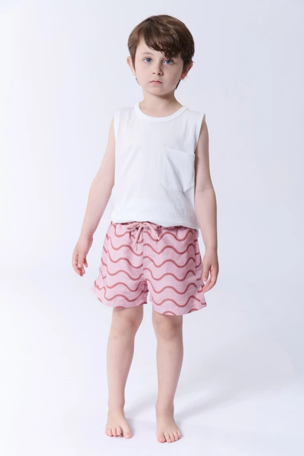 Short de baño estampa waves Waves Terracota