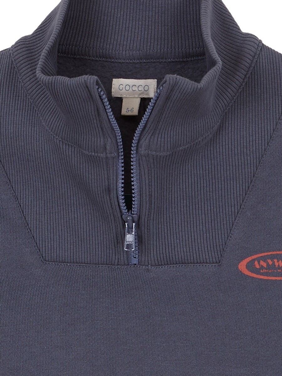 Sudadera Rayas Con Crema Azul Pato