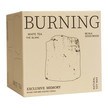 Vela Aromática Burning de Cera Natural Soja Aroma Té Blanco Negro