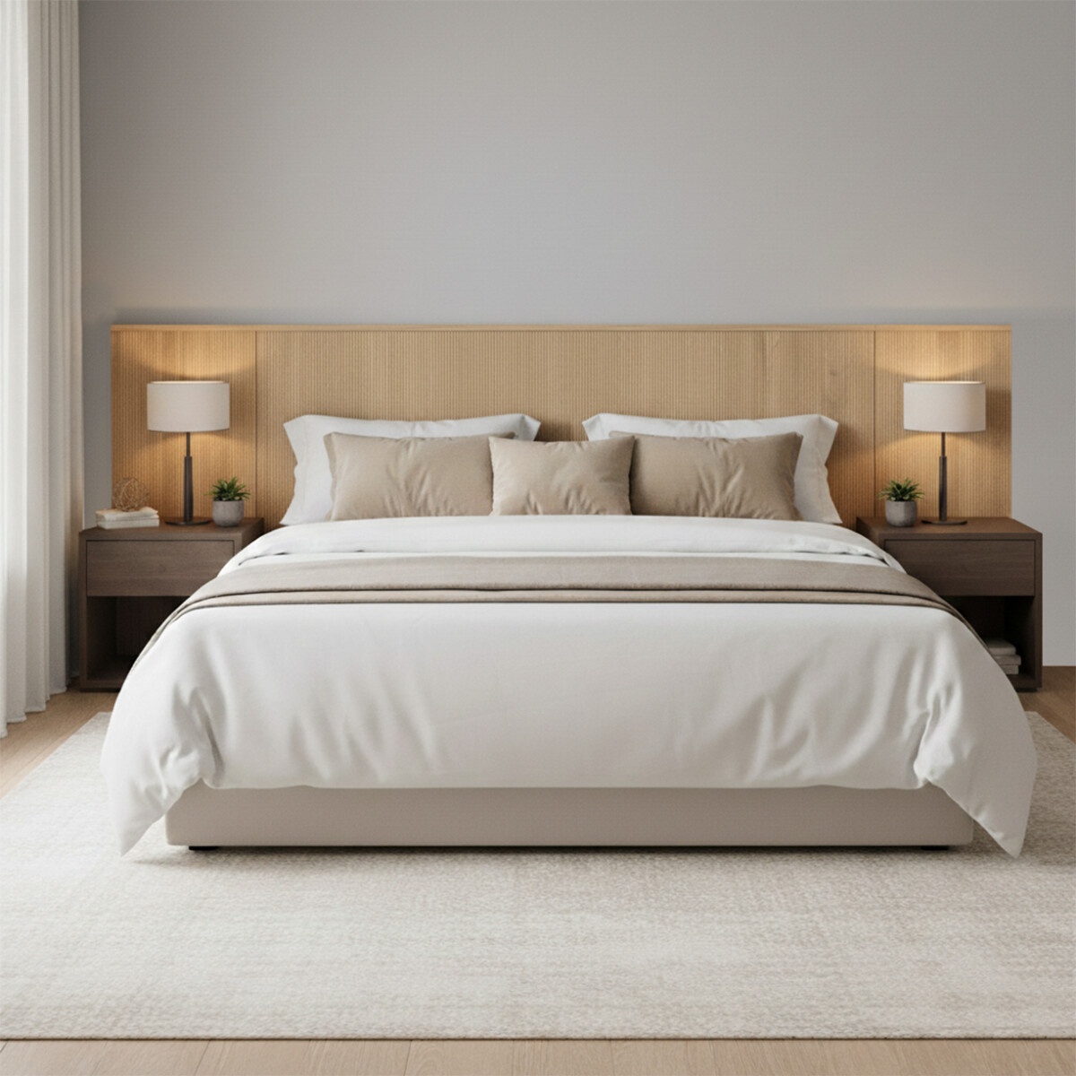 Respaldo Queen continuo Chloe - Moderna - Hanover 