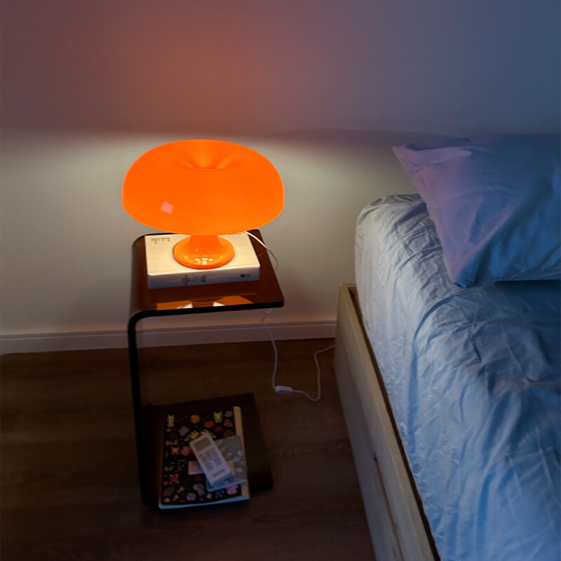 Lampara de mesa retro Mushroom naranja