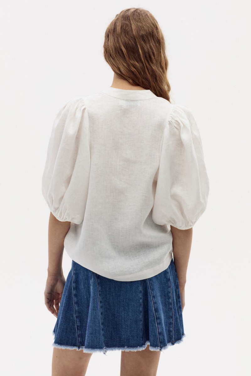 CAMISA BUBBLE LINEN Blanco