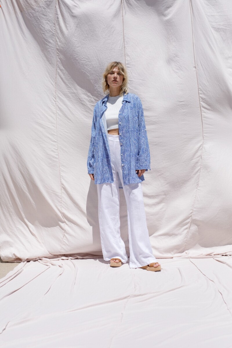 Camisa Andino Estampa Azul