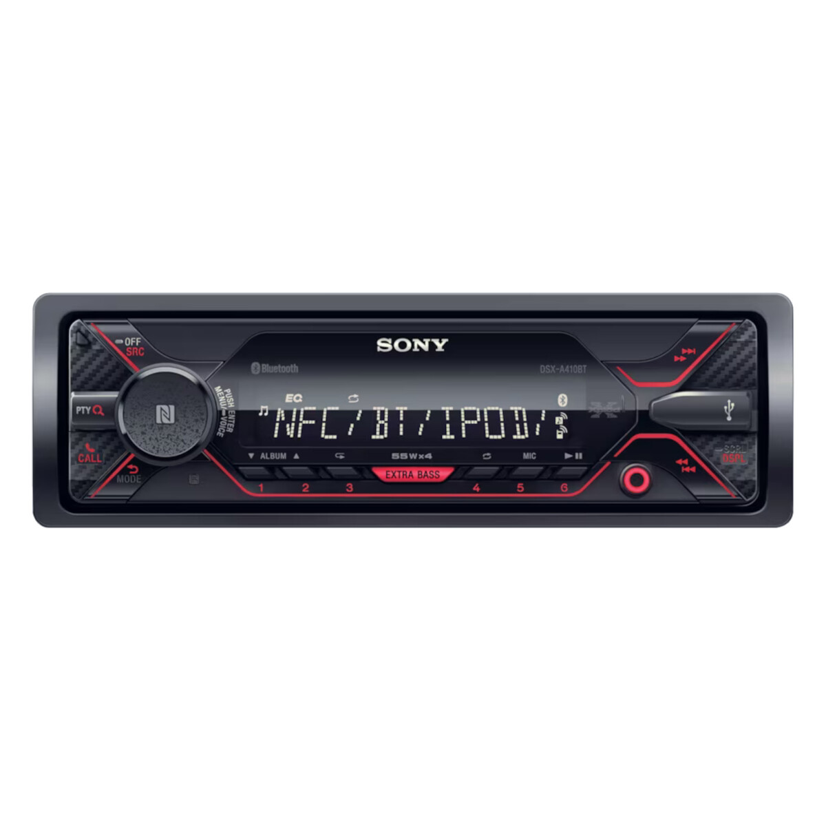 Sony - Radio para Auto DSX-A410BT - Conectividad Bluetooth, Usb, Aux. Llamada Manos Libres. Radio Am - 001 