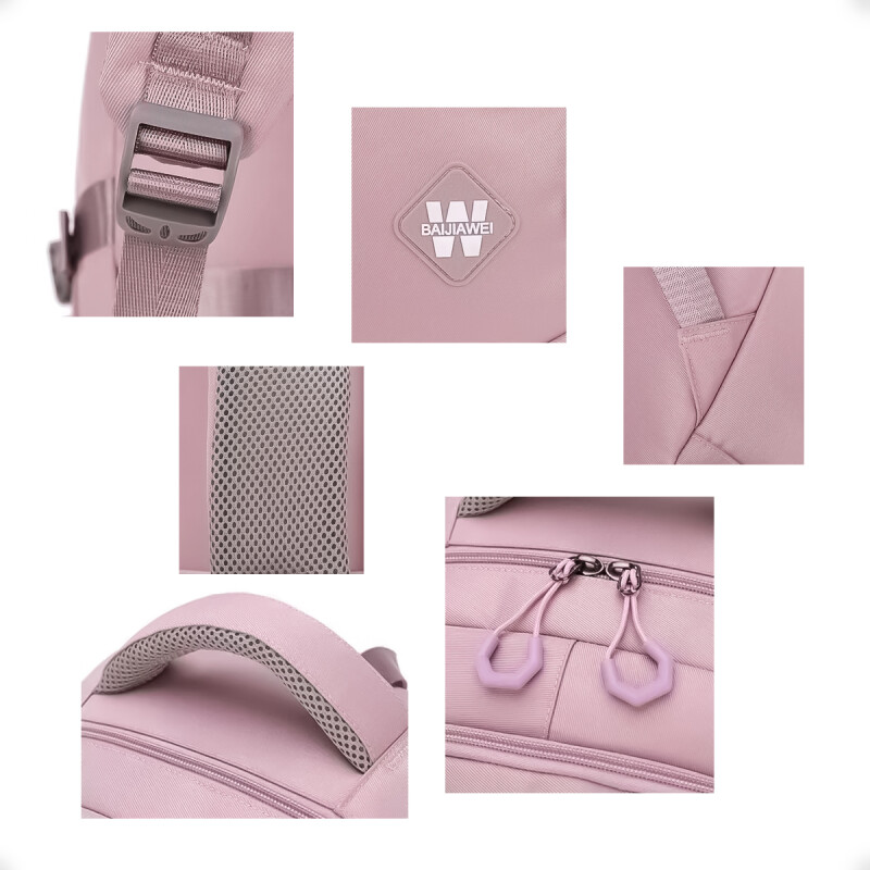 Bolso Mochila Escolar Liceo facultad y Viaje Impermeable Rosa