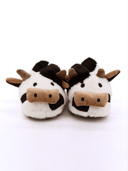 PANTUFLA DAMA VACA BLANCO
