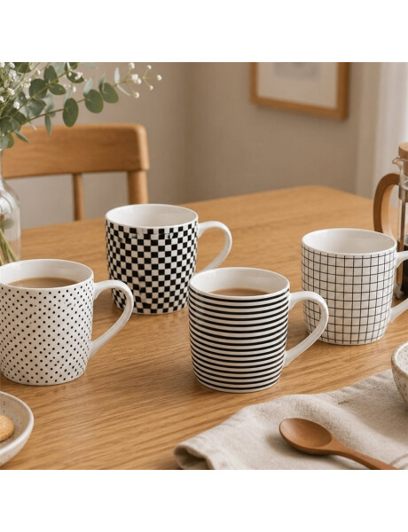 MUG BAJO 350 ML BLACK & WHITE MUG BAJO 350 ML BLACK & WHITE