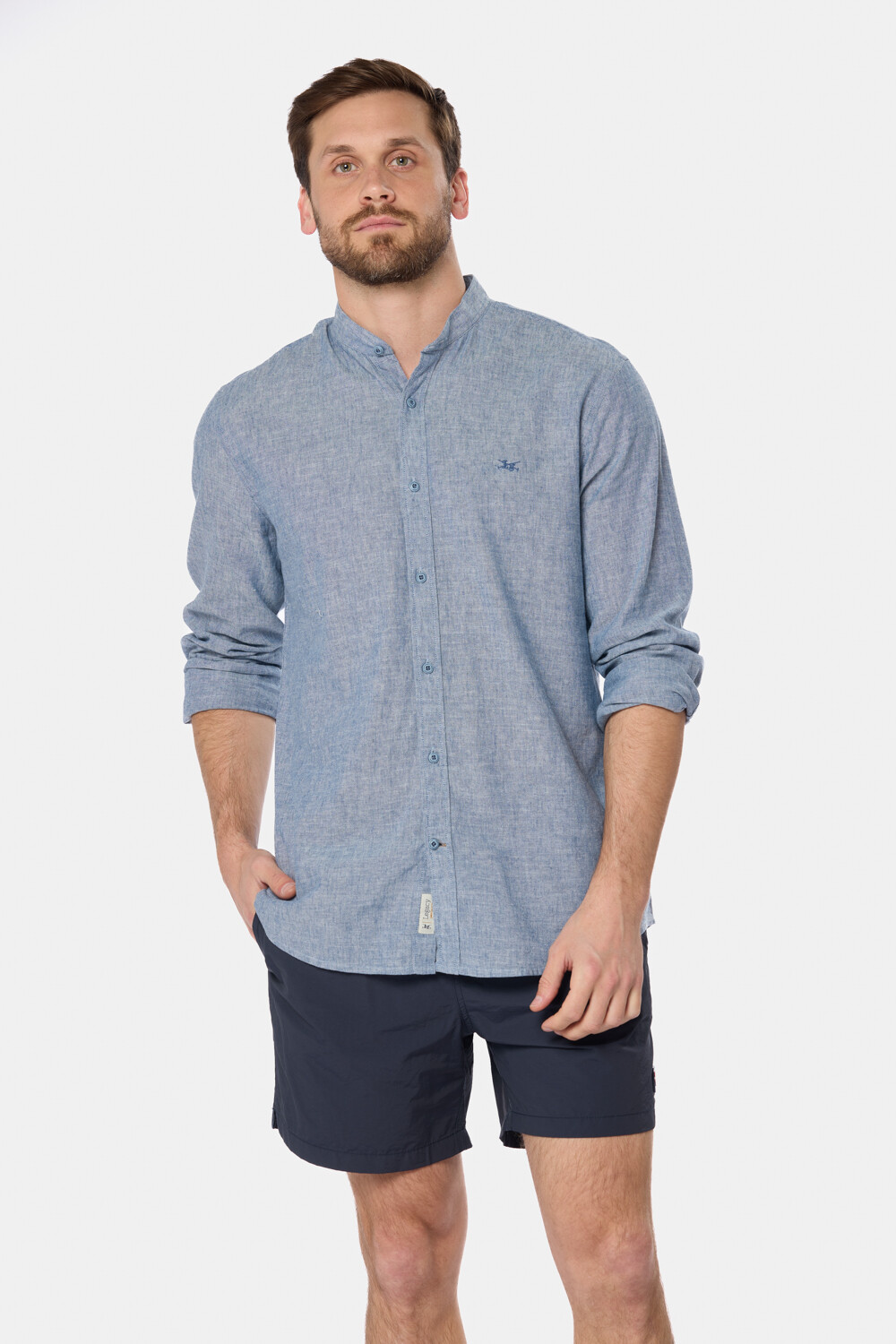 SHORT DE BAÑO LISO Azul