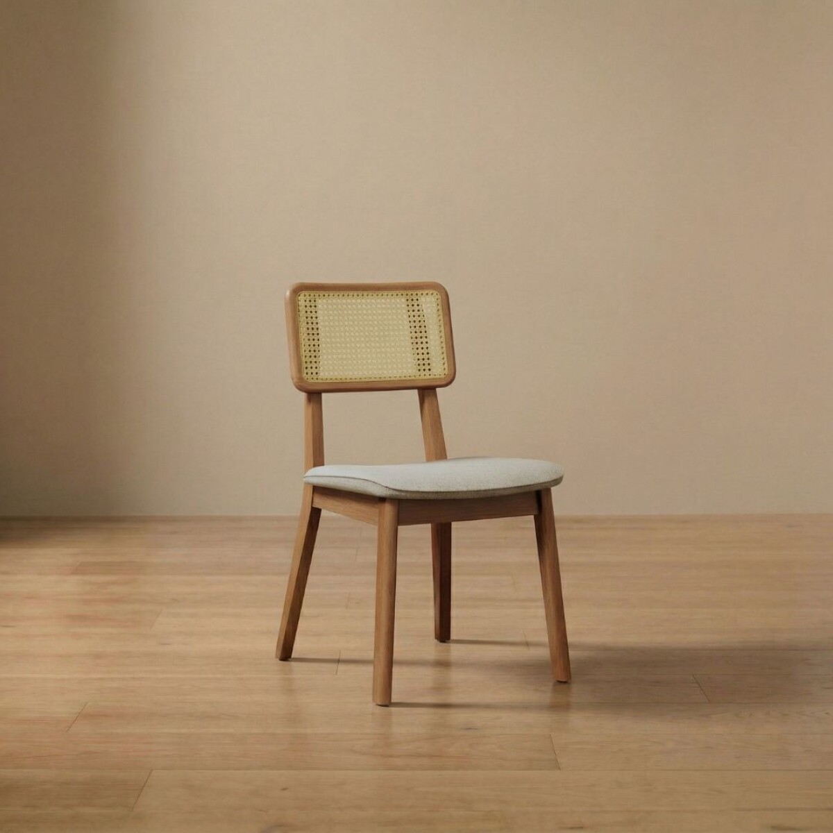 Silla de Comedor Classic - Línea Manhattan - Tela Lino/Natural 