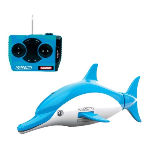 Ninco Delfin A Control Remoto Acuatico Aventura Bajo Agua Color Variante Azul