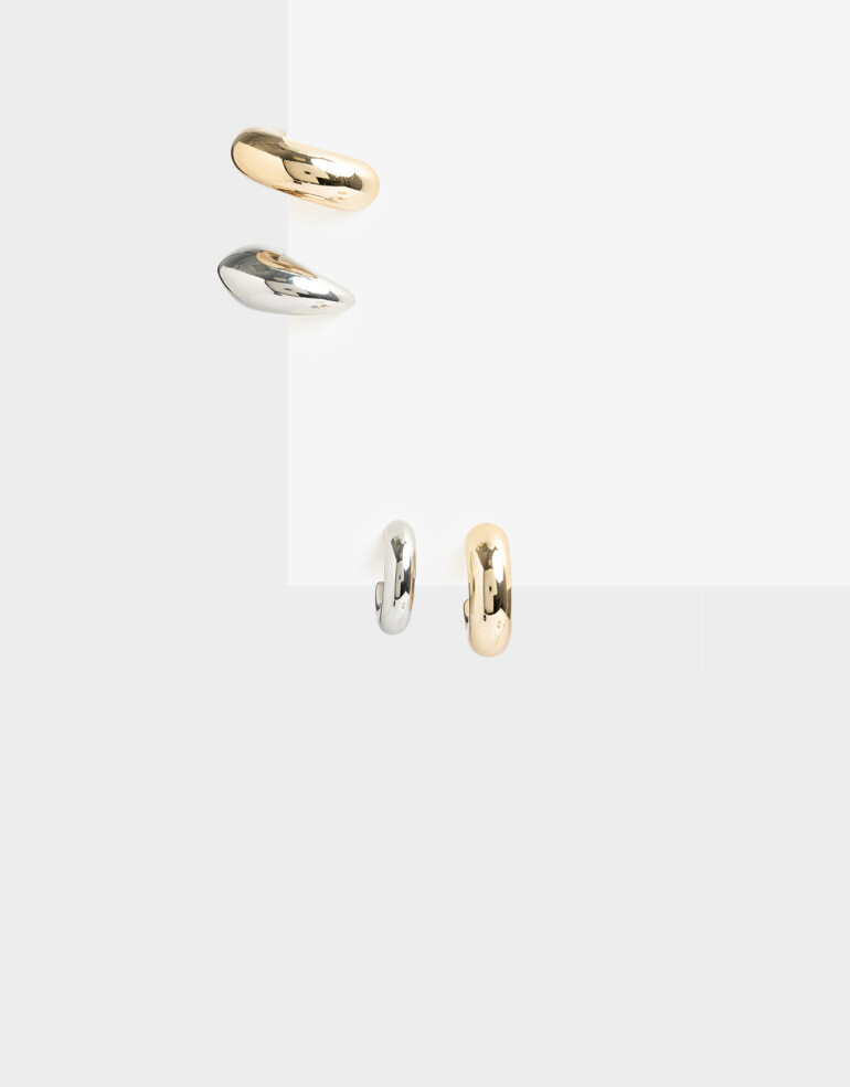 Aros Sets Metal Set De Aros Biplating - Dorado