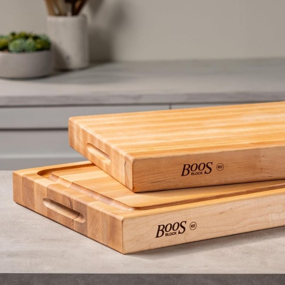 JOHN BOOS TABLA DE CORTAR REVERSIBLE CON BORDE DE MADERA DE ARCE 20X15X1.5IN JOHN BOOS TABLA DE CORTAR REVERSIBLE CON BORDE DE MADERA DE ARCE 20X15X1.5IN