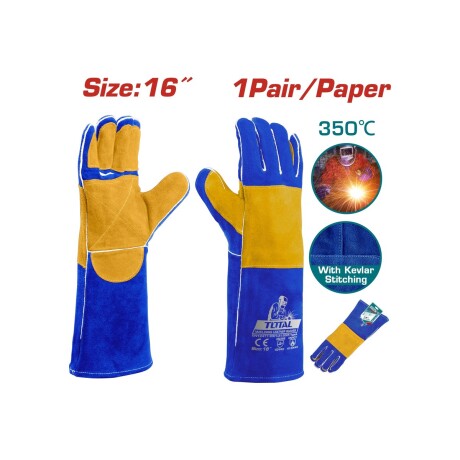 Guantes de soldador 16" largos total TSP15216 Guantes de soldador 16" largos total TSP15216
