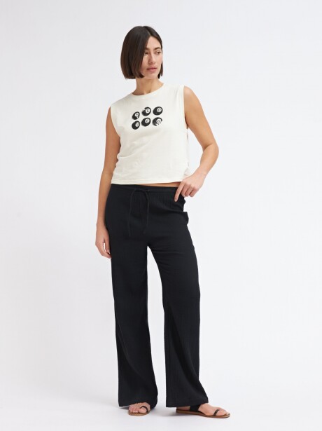 PANTALÓN TRAMA NEGRO