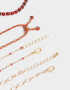 Pulseras Flexibles Sets Cerámica Pulseras Elásticas Set Con Mostacillas - Dorado
