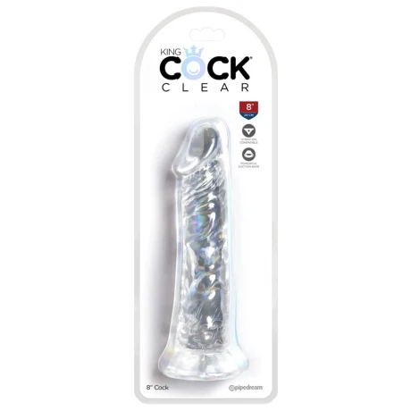 Dildo con Ventosa King Cock Clear 20cm Dildo con Ventosa King Cock Clear 20cm