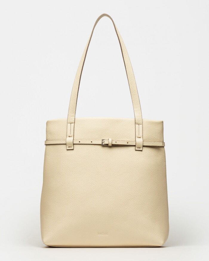 Shopper Bay en cuero graneado Cotton