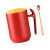Taza Termica Nordica Jarra Hermetica Tapa Cuchara Agarre Variante Color Rojo