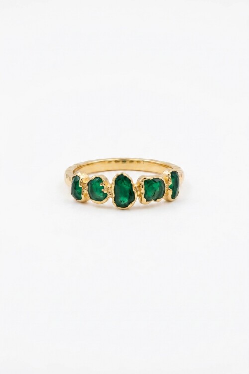 Anillo texture queen dorado