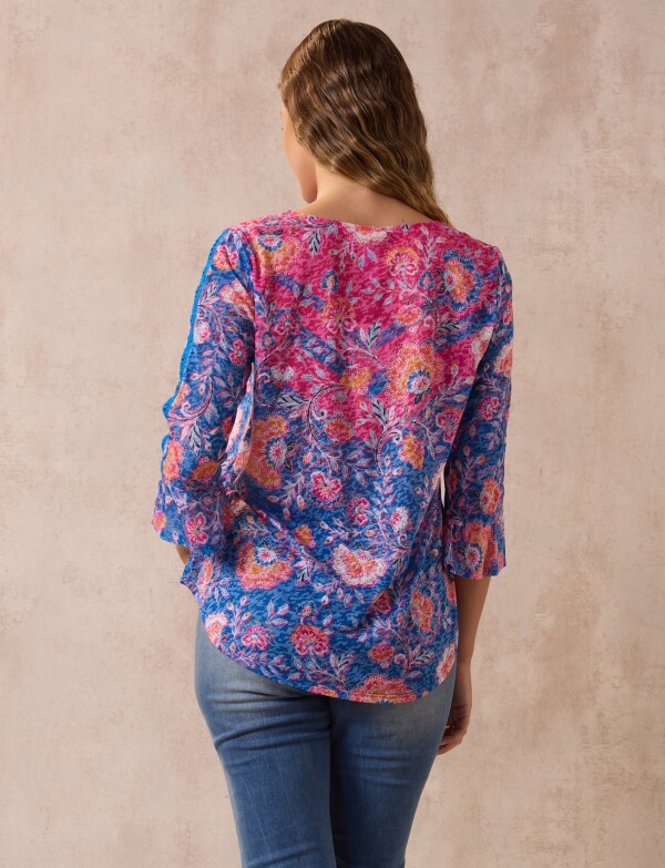 Blusa Printed MULTI/AZUL
