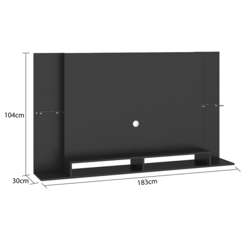 Rack Flotante Tv 65 Pulgadas Grafito - Con Estantes De Vidrio Y Pasacables Rack Flotante Tv 65 Pulgadas Grafito - Con Estantes De Vidrio Y Pasacables