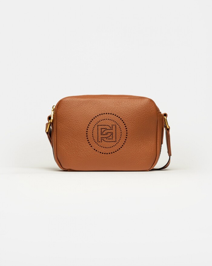 Bandolera Key en efecto cuero graneado Cuoio