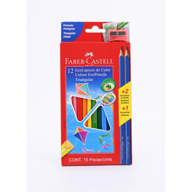 LAPICES DE COLOR FABER CASTELL X 12 UNIDADES + SACAPUNTAS LAPICES DE COLOR FABER CASTELL X 12 UNIDADES + SACAPUNTAS