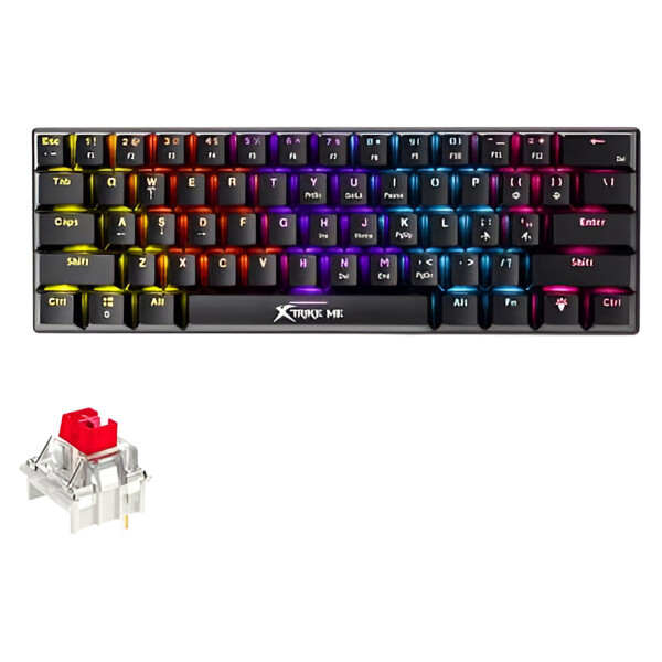 Teclado Mecánico Xtrike Me Gamer RGB GK-916 Anti Ghosting Color Negro