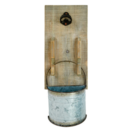 Destapador de botella con deposito para pared Destapador de botella con deposito para pared