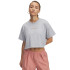 UA W VARSITY MIX HW SS CROP-GRY GRY-011
