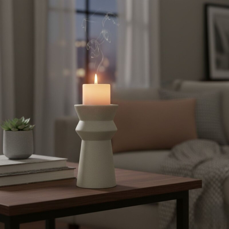 PORTA VELA CERAMICA 7.5X15.5CM Unica
