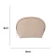 Necessaire semicircular beige