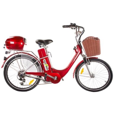 Bicicleta Electrica Voltbike Clasica Bateria Gel Roja