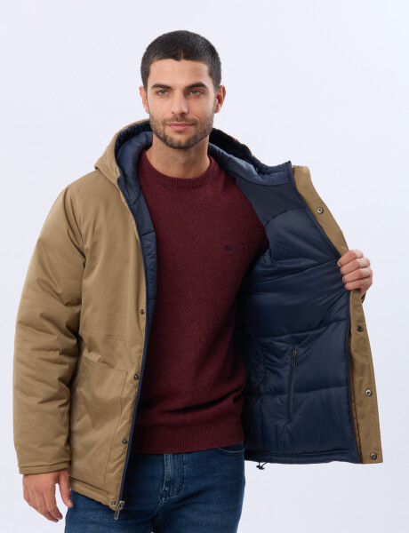 CAMPERA REVERSIBLE CAPITONEADA Azul