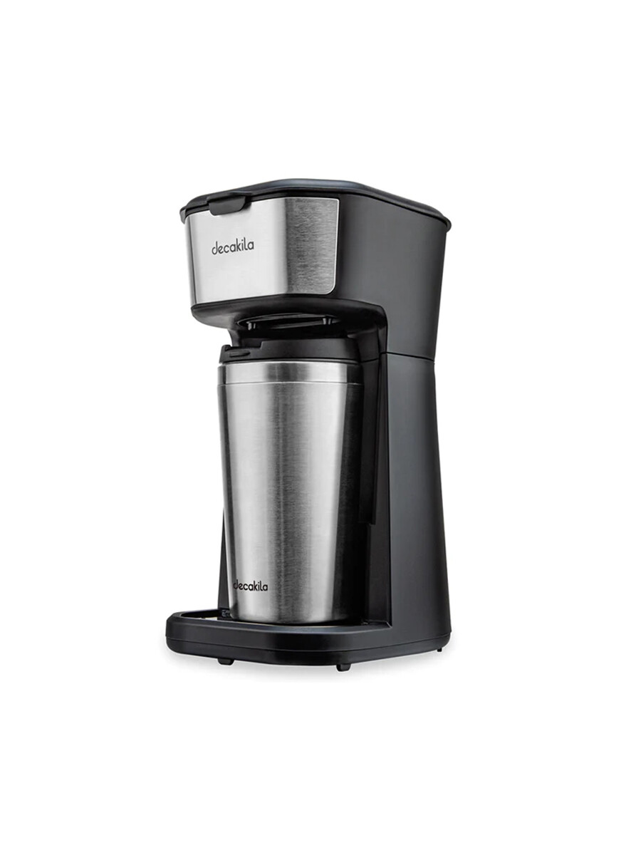 CAFETERA CON VASO TÉRMICO - NEGRO 