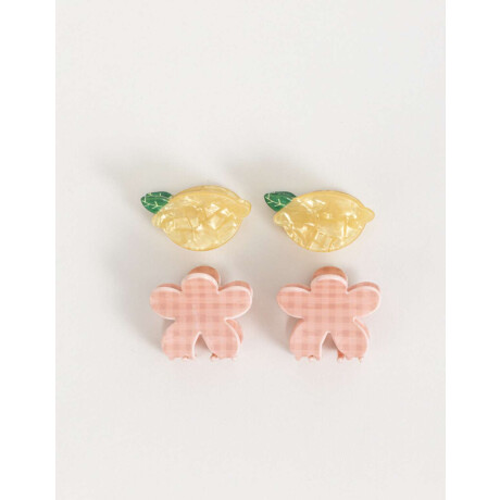 Set De Mini Broches Combinacion Bicolor