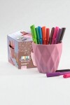 Portalápices plástico trama romboidal ibi craft tendance rosado Portalápices plástico trama romboidal ibi craft tendance rosado