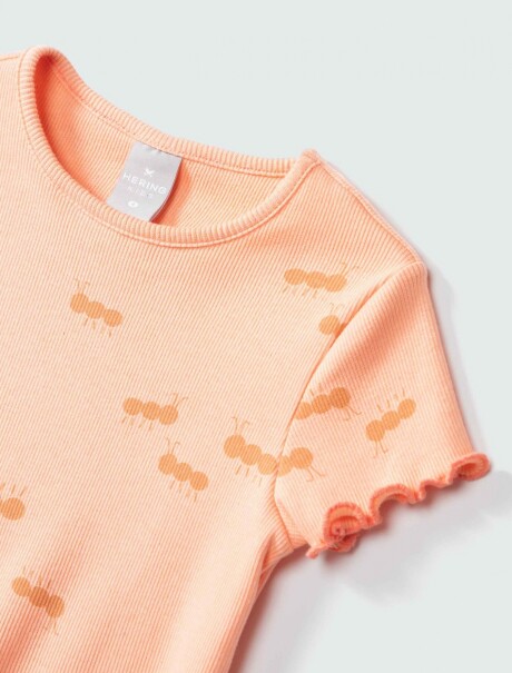 BLUSA INFANTIL ESTAMPADA NARANJA