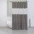 Cortina Baño con Transparencia Bukara con Argollas 180 x 180 cm GRIS