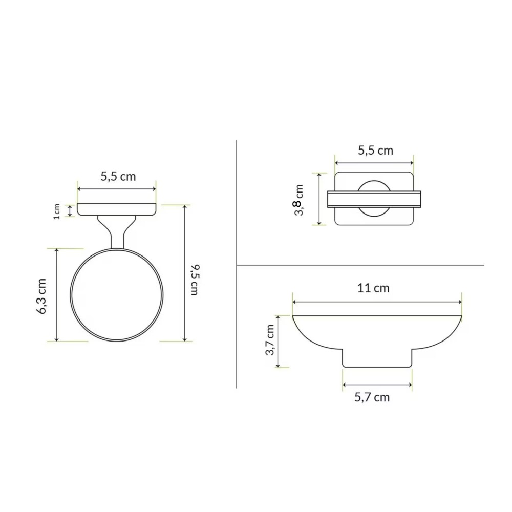 Jabonera NOAR Negro Mate Jabonera Noar Negro Mate