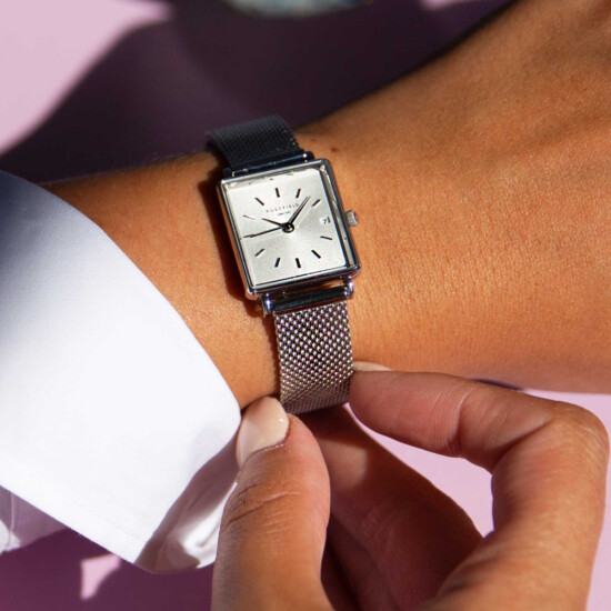 Reloj ROSEFIELD QMWMS-Q038 The Boxy XS Acero Plata 0
