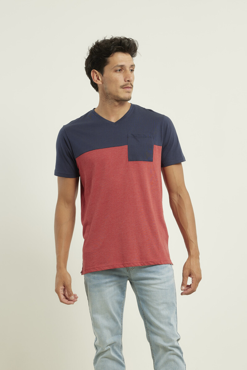T-shirts Navigator - Azul Osc/rojo 