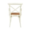 Silla de Abedul cruceta con apoyabrazos Blanco
