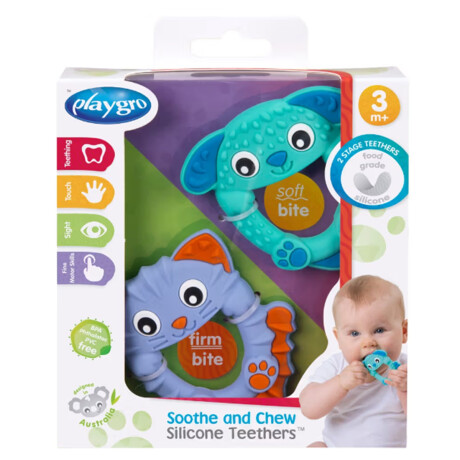 Pack De 2 Mordillos Para Bebé Playgro Pack De 2 Mordillos Para Bebé Playgro