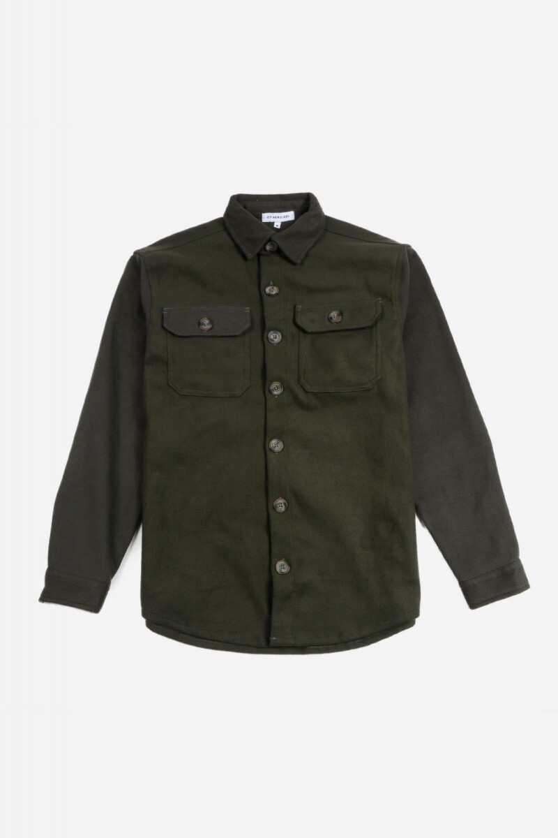 Sobrecamisa con bolsillos - Hombre - VERDE OLIVA 