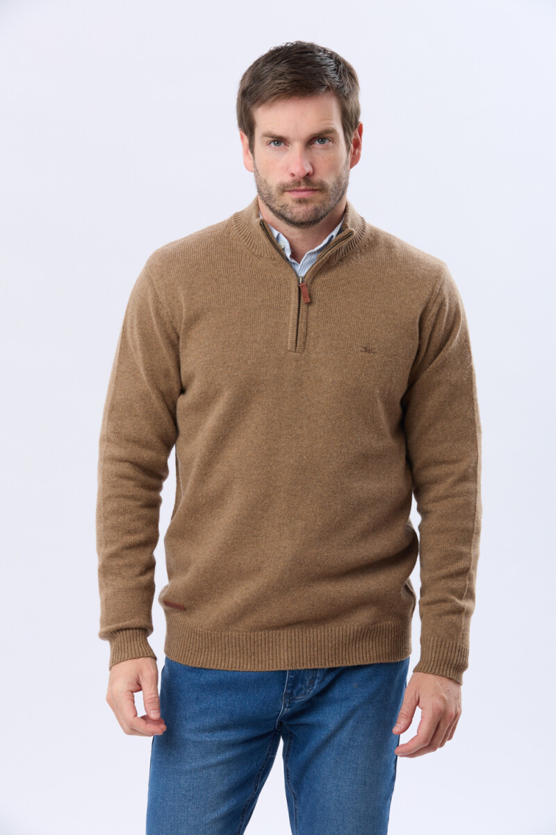 BUZO DE LANA DE ABRIGO - Tostado 