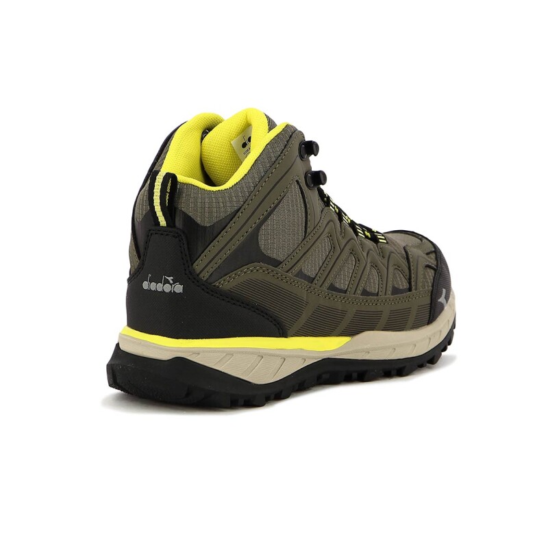 Bota de Trekking Unisex Impermeable Diadora Verde-Negro