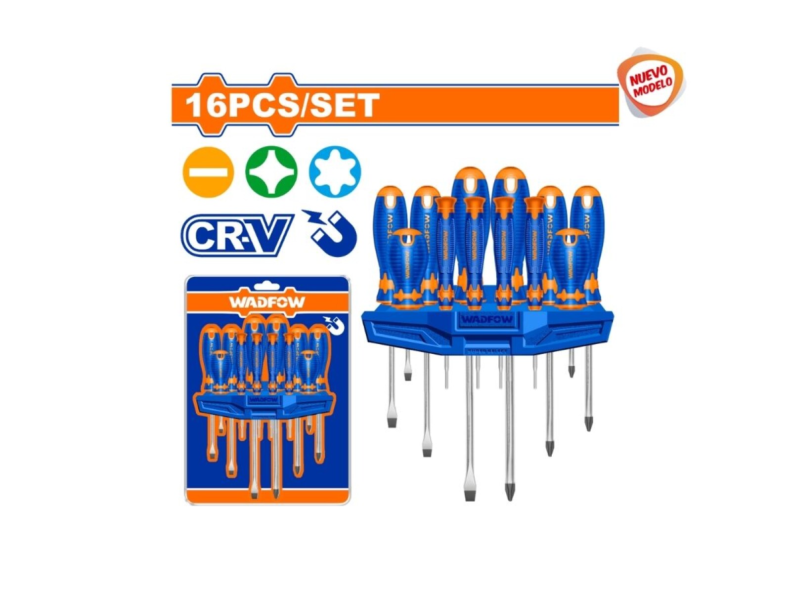 SET X 16 DESTORNILLADORES PALETA/PHILLIPS 