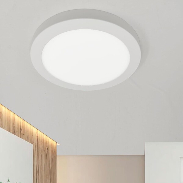 Panel Led 12W Plafon RedondoTecho Spot Luz Neutra Gtia Variante Color Blanco