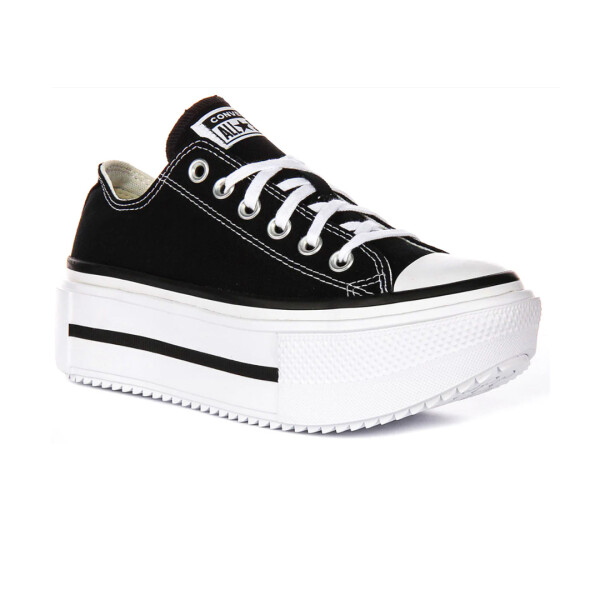 CHUCK TAYLOR ALL STAR LIFT DOUBLE STACK LO BK - CONVERSE NEGRO/BLANCO
